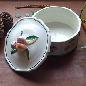 Hand crafted ceramic jar with lid